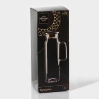 Кувшин для воды стеклянный с металлической крышкой Magistro «Богема», 2 л, 9,7×32 см, цвет крышки серебряный Кувшин для воды стеклянный с металлической крышкой Magistro «Богема», 2 л, 9,7×32 см, цвет крышки серебряный