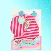 Одежда для пупса &laquo;Полоски&raquo;, комбинезон, футболка, шапочка