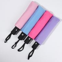 Зонт автоматический &laquo;Силуэт&raquo;, 3 сложения, 8 спиц, R = 48/55 см, D = 110 см, цвет МИКС