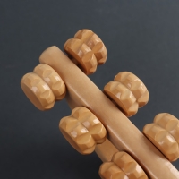 Массажёр &laquo;Гусеница&raquo;, 18 &times; 5,5 &times; 8 см, 10 колёс, деревянный