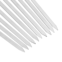 Набор шпажек - шампуров для шашлыка 10 шт, ширина - 1 см, 48 см, металлические Набор шпажек - шампуров для шашлыка 10 шт, ширина - 1 см, 48 см, металлические