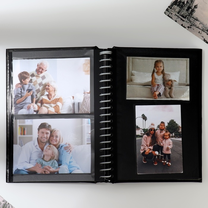 Фотоальбом &laquo;Моменты счастья&raquo;, 20 магнитных листов, цвет страниц чёрный