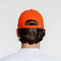 Бейсболка Classic, оранжевая с белым кантом