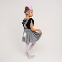 Карнавальный костюм &laquo;Зайка серая с мордочкой&raquo;, плюш, р. 28, рост 98-104 см