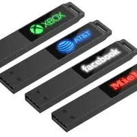 Флешка markBright Black с синей подсветкой, 32 Гб