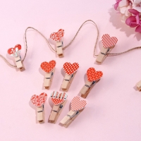 Прищепки декоративные &laquo;Сердечки&raquo; набор 10 шт.