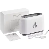 Увлажнитель-ароматизатор Fire Flick с имитацией пламени, белый Увлажнитель-ароматизатор Fire Flick с имитацией пламени, белый