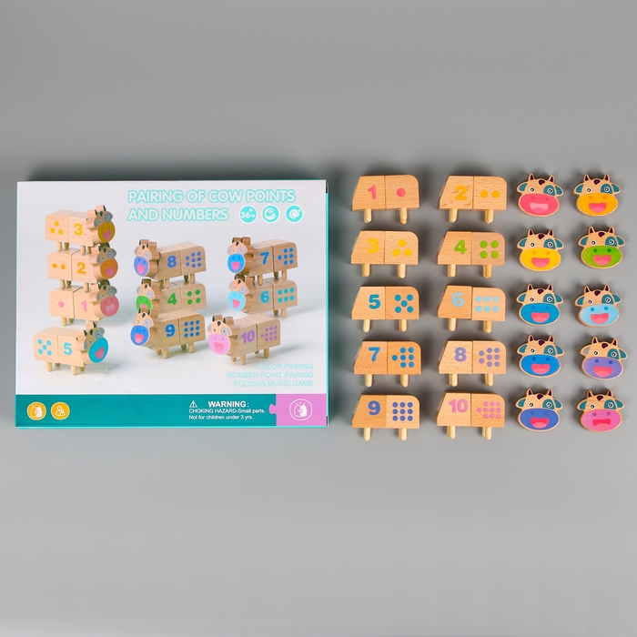 Развивающая игра &laquo;Коровки. Учимся считать&raquo; 7 &times; 4 &times; 2,5 см