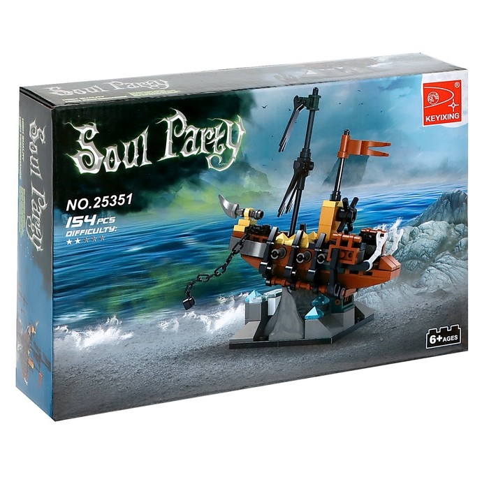 Конструктор Пираты &laquo;Фрегат на рифе&raquo;, 154 детали