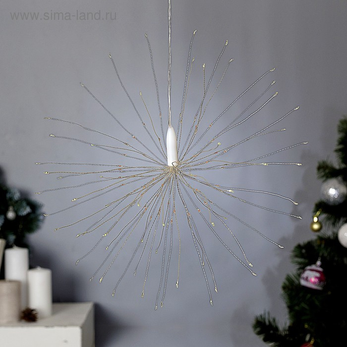 Светодиодная фигура «Салют» 20 см, роса, батарейки ААх4 (не в комплекте), 8 режимов, свечение зелёное и розовое Светодиодная фигура «Салют» 20 см, роса, батарейки ААх4 (не в комплекте), 8 режимов, свечение зелёное и розовое