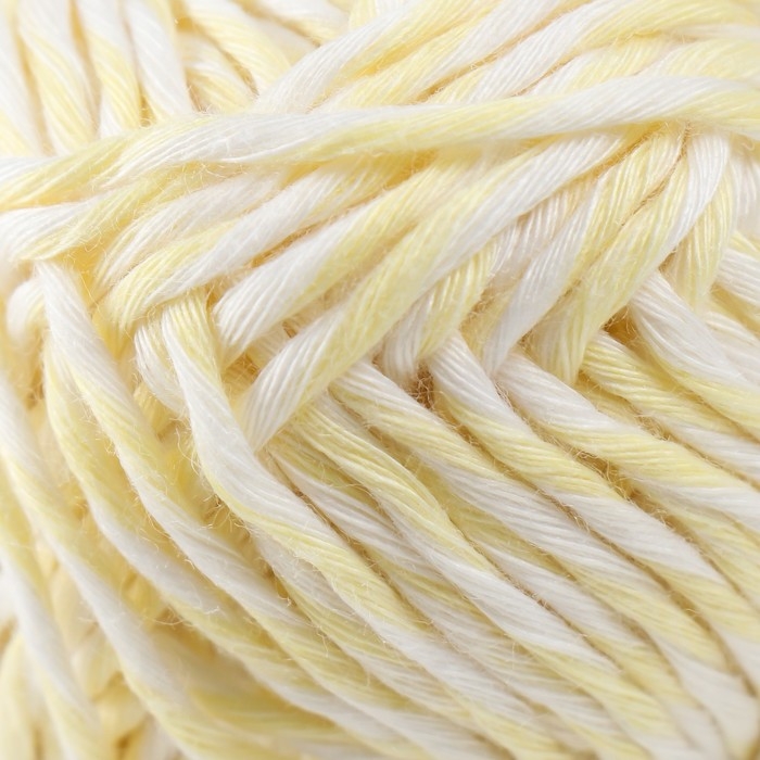 Пряжа светящаяся 100% лавсан Пряжа светящаяся 100% лавсан "Сияй" меланж 50 гр 50 м бело-светло-желтая