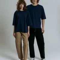 Футболка оверсайз унисекс Base Space, темно-синяя, размер XS/S