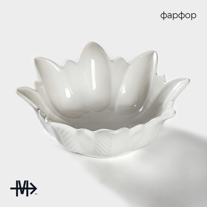 Салатник фарфоровый Magistro «Цветочек Бланш», 200 мл, d=13,5 см, цвет белый Салатник фарфоровый Magistro «Цветочек Бланш», 200 мл, d=13,5 см, цвет белый