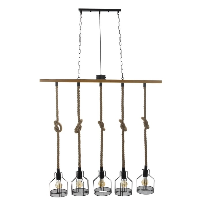 Светильник "Рольф" 5хЕ27 60Вт черный 101х30х20см BayerLux