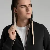 Толстовка унисекс на молнии Sherpa черная, размер L Толстовка унисекс на молнии Sherpa черная, размер L