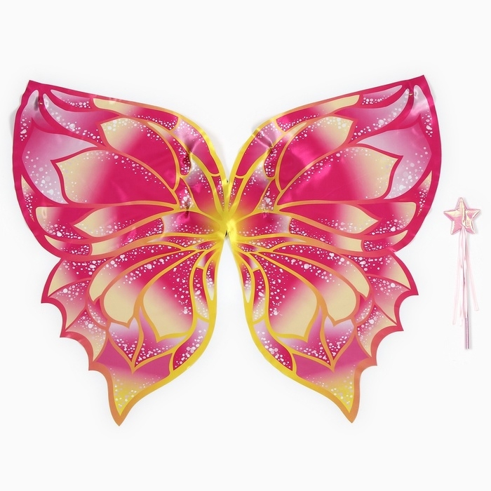 Карнавальный набор &laquo;Сказочная фея&raquo;, крылья 80 &times; 100 см, палочка