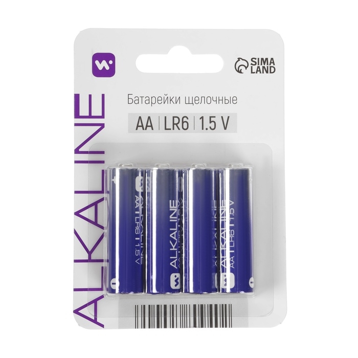 Батарейка алкалиновая Windigo, AA, LR6, блистер, 4 шт Батарейка алкалиновая Windigo, AA, LR6, блистер, 4 шт