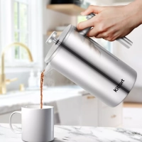 Френч-пресс 1000 мл заварочный чайник КТ-1255 Френч-пресс 1000 мл заварочный чайник КТ-1255