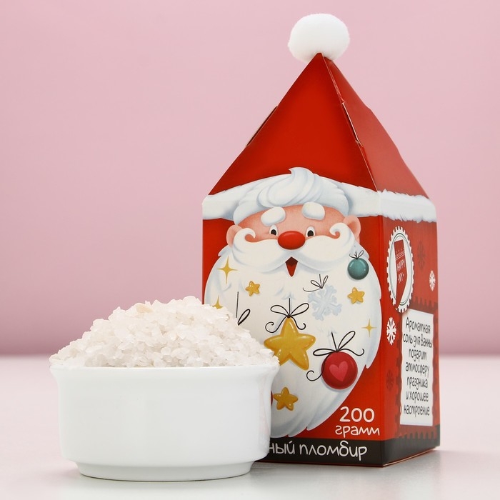 Соль для ванны &laquo;Чудес в Новом Году!&raquo;, 200 г, аромат сливочного пломбира, ЧИСТОЕ СЧАСТЬЕ