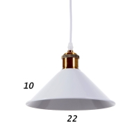 Светильник BayerLux 1244/1WT E27 40Вт белый 22х22х8,5-108 см