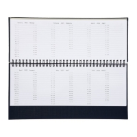 Планинг датированный 2024 года, 294 х 142 мм, 64 листа, на гребне, Attomex.Lancaster, твёрдая обложка балакрон, блок 70 г/м2, синий Планинг датированный 2024 года, 294 х 142 мм, 64 листа, на гребне, Attomex.Lancaster, твёрдая обложка балакрон, блок 70 г/м2, синий