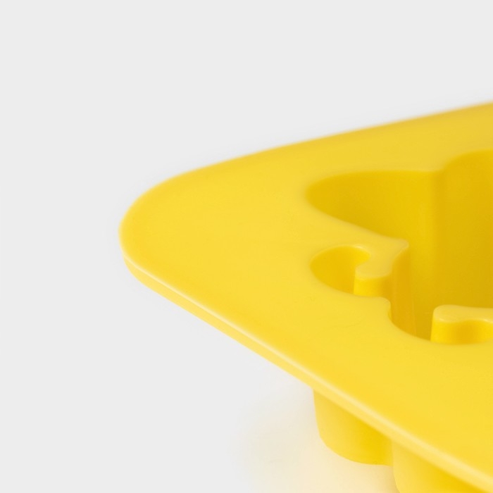 Форма для выпечки Доляна &laquo;Пчелиный рай&raquo;, силикон, 6 ячеек, 25,7&times;17,7&times;3 см, цвет жёлтый