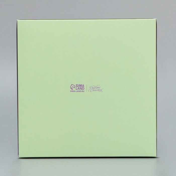 Коробка для капкейков, кондитерская упаковка двухсторонняя, 4 ячейки &laquo;С любовью&raquo;, 16 х 16 х 10 см