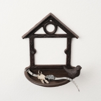 Сувенир чугун подставка "Птичка у домика" 19,5х10,5х20 см