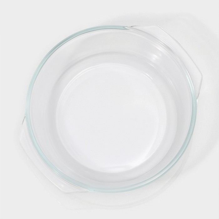 Набор кастрюль из жаропрочного стекла для запекания Доляна &laquo;Гратен&raquo;, 2 предмета: 700/1500 мл, d=14,5/11 см, с крышками, толщина 4 мм