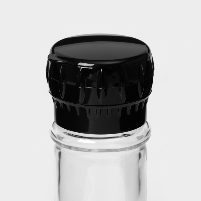 Мельница для специй, пластиковый механизм, 115 мл (45-80 гр), цвет чёрный