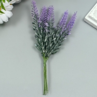 Искусственное растение для творчества "Лаванда" 1 букет=6 веточек сиреневый 14 см