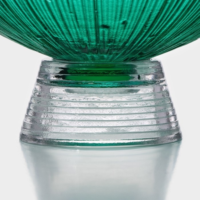 Ваза из стелка для фруктов Magistro &laquo;Фейерверк&raquo;, 400 мл, 15&times;7,5 см, цвет изумрудный