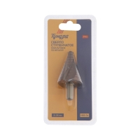 Сверло ступенчатое ТУНДРА ПРОФИ, HSS-Co, спиральный профиль, трехгранный хвостовик, 9-36 мм Сверло ступенчатое ТУНДРА ПРОФИ, HSS-Co, спиральный профиль, трехгранный хвостовик, 9-36 мм