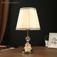 Лампа настольная "Румба" 1х40Вт Е27 хром 28х28х45 см RISALUX
