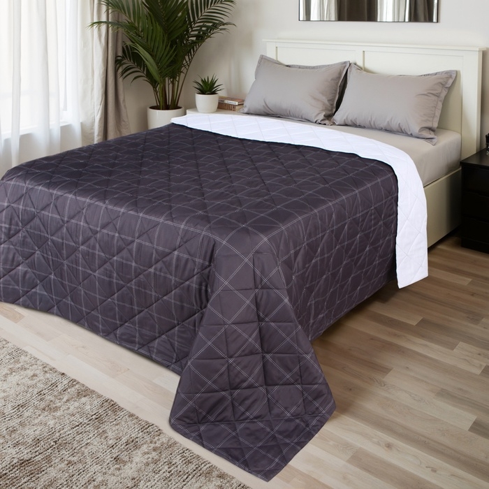 Покрывало LoveLife евро макси Cage: graphite (вид 2) 240*210&plusmn;5см, микрофайбер, 100%п/э