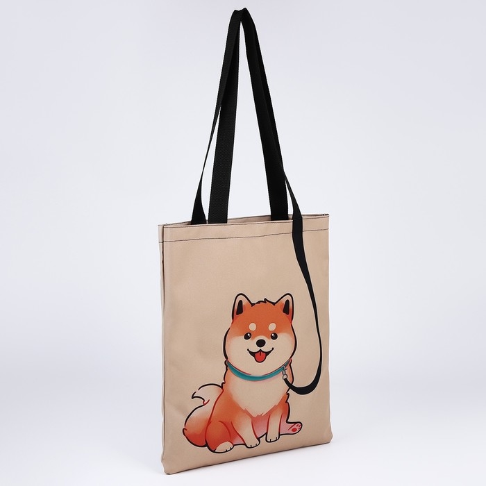 Шопер «Сиба-ину», 35х0.5х40 см, отдел без молнии, без подклада, бежевый Шопер «Сиба-ину», 35х0.5х40 см, отдел без молнии, без подклада, бежевый