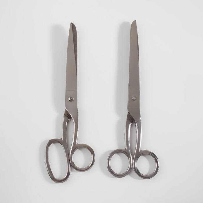 Ножницы закройные, 8 Ножницы закройные, 8", 20,5 см, МИКС, цвет серебряный