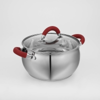 Кастрюля из нержавеющей стали Доляна &laquo;Вернер&raquo;, 3,5 л, d=20 см, с крышкой, индукция