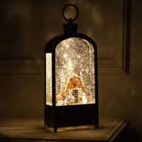 Светодиодная фигура &laquo;Фонарь с детьми и лошадкой&raquo; 13 &times; 30 &times; 7 см, пластик, батарейки ААх3 (не в комплекте), USB, свечение тёплое белое