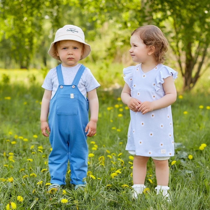 Комплект: платье, шорты, повязка Крошка Я Ромашка, рост 80-86 см, серый