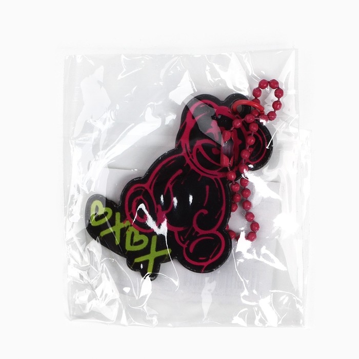 Брелок для ключей акриловый на цепочке &laquo;Медведь&raquo;, 3.7 х 9 см