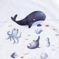 Постельное белье Крошка Я &laquo;Морские друзья&raquo; 112*147 см, 60*120+20 см, 40*60 см