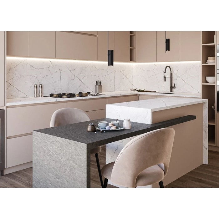 Столешница, 2400х600х38 мм, Кристалл Белый 9509