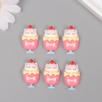 Декор для творчества пластик "Котик в бокале" набор 6 шт 2,5х1,8х1 см Декор для творчества пластик "Котик в бокале" набор 6 шт 2,5х1,8х1 см