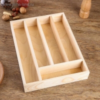 Подставка под столовые приборы, деревянная, 35&times;26&times;5 см