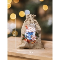 Мешок с термонаклейкой &laquo;Тёплых праздников&raquo;, 13 х 18 см +/- 1.5 см, Новый год