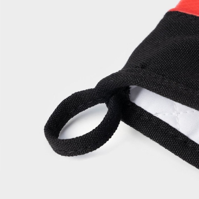 Рукавица для горячего Доляна &laquo;Профи&raquo;, силикон, 28&times;18,5&times;1,5 см, с манжетой, цвет красный