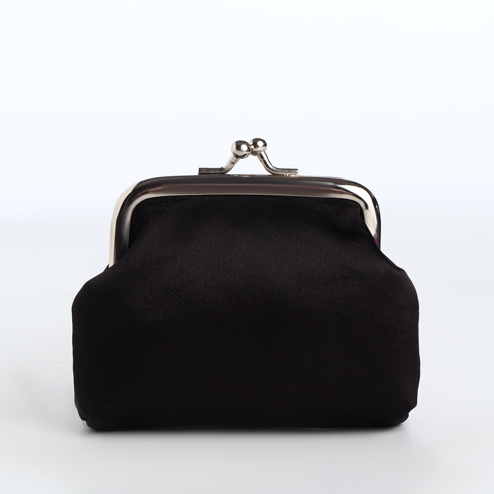 Кошелёк женский на фермуаре, цвет чёрный Кошелёк женский на фермуаре, цвет чёрный