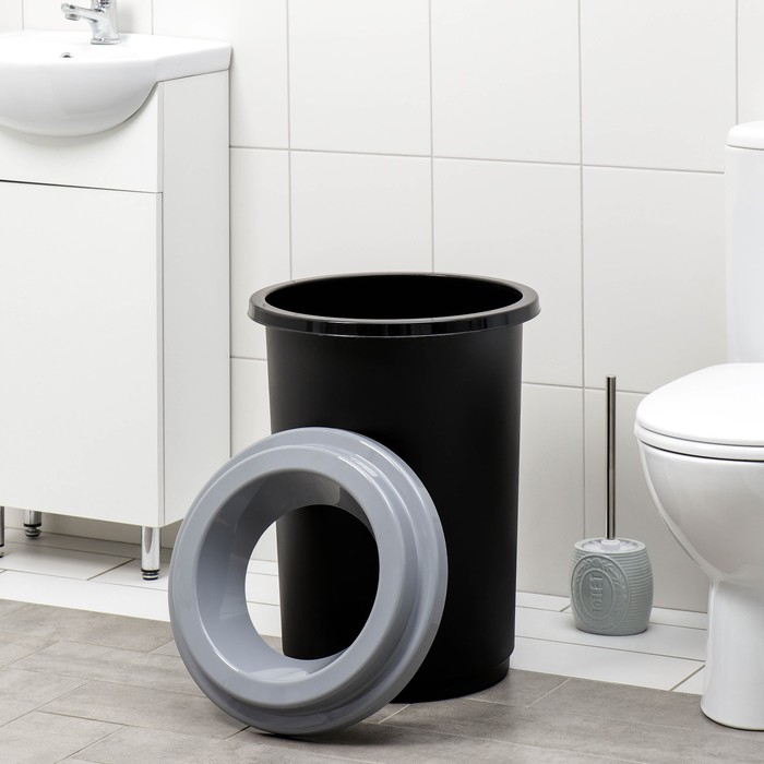 Ведро для мусора &laquo;Эко&raquo;, 50 л, цвет серый