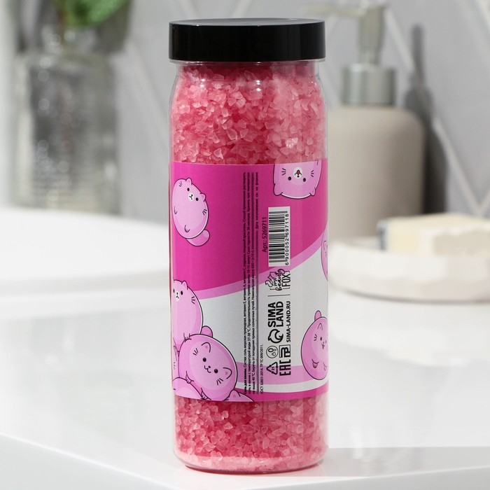 Соль для ванны &laquo;Расслаблин&raquo;, 650 г, аромат земляники, BEAUTY FОХ